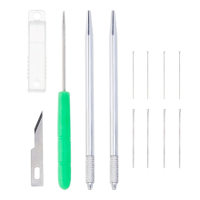 12Pcs Doll Hair Rooting Holders Brass Knitting Needle-1.5 Inch
