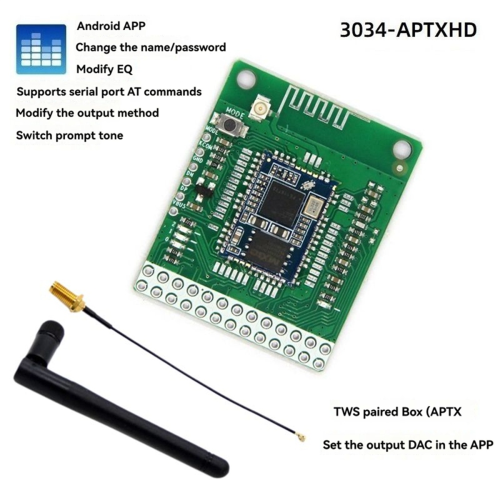 QCC3034 Bluetooth 5.1 lydmodul + antenne B 1