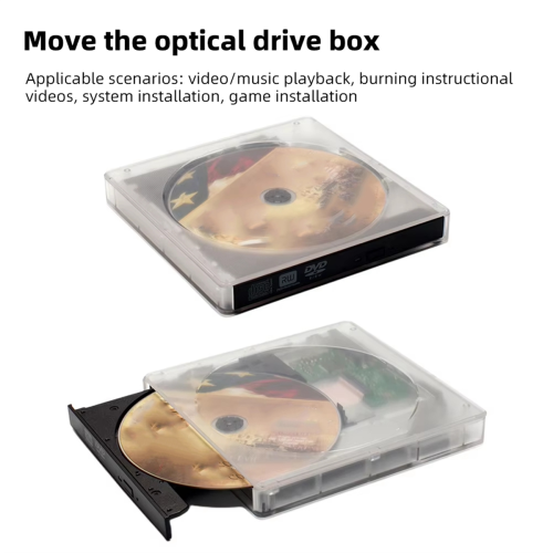 Portable CD/DVD Burner USB 3.0 Type C Ultra-Thin DVD Drive 2