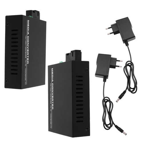 1 Pair Gigabit Single Fiber Ethernet Switch Transceiver Fiber EU PLUG 2