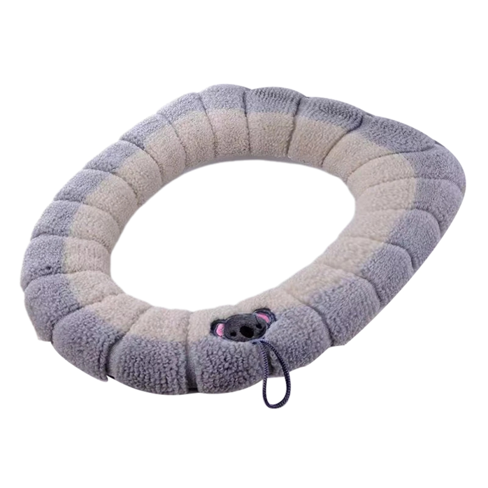 Universal Portable Soft Washable Thickening Winter Plush Toilet Mat A