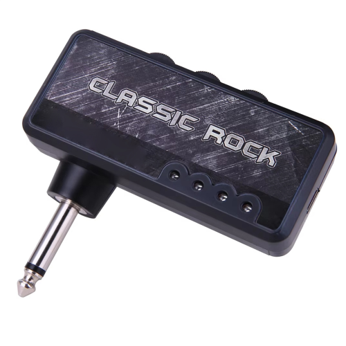 Electric Guitar Headphone Amplifier Effect Black