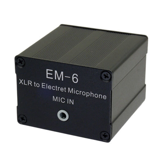 XLR to 3.5mm Electret Condenser Microphone Head Amplifier Mixer