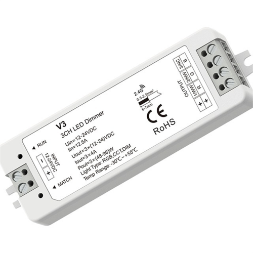 LED-controller 3-kanals 2.4G DC12-24V dæmpning 1
