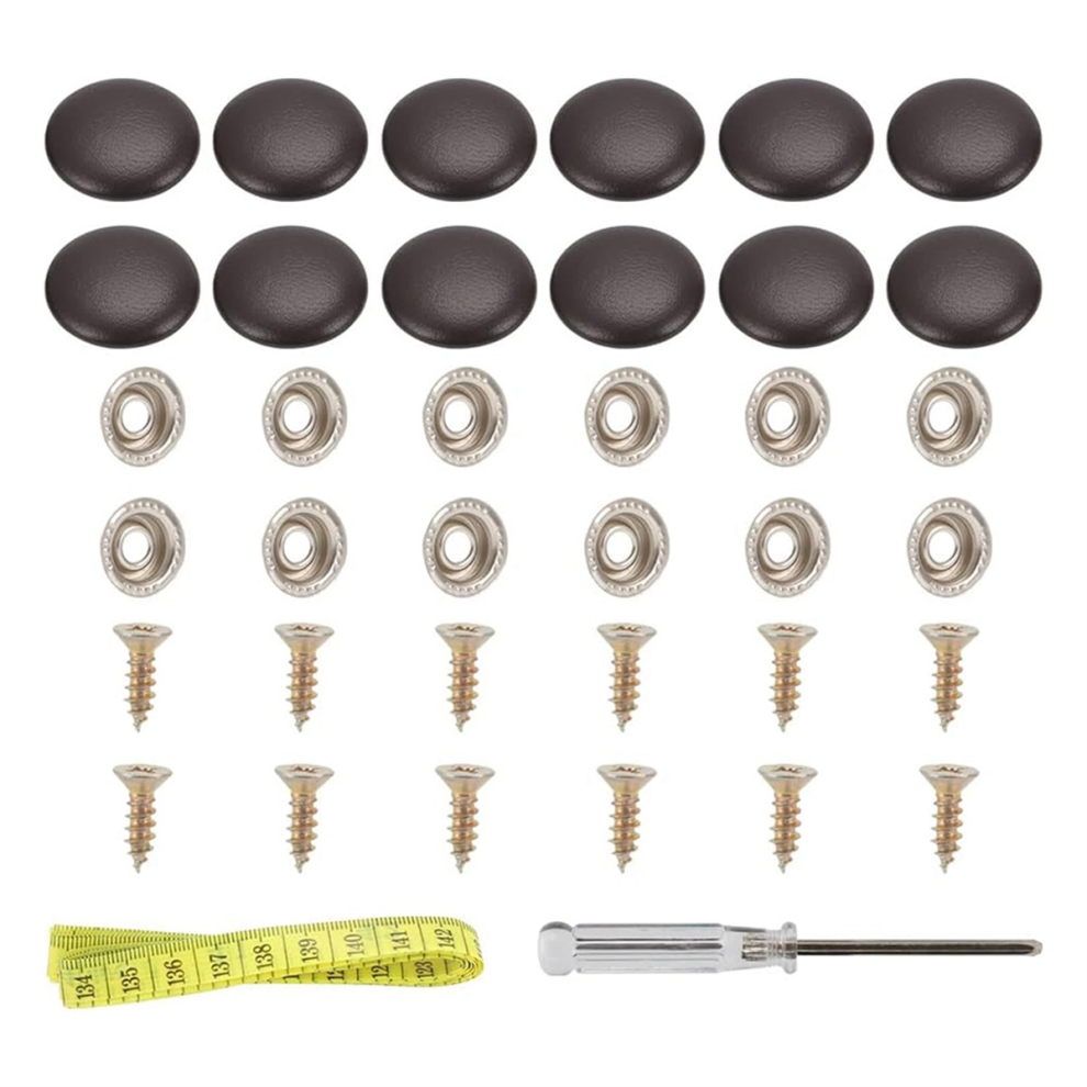 1Set Snap Upholstery Buttons Fit For Tufting Furniture Coffee Color 4711467084460