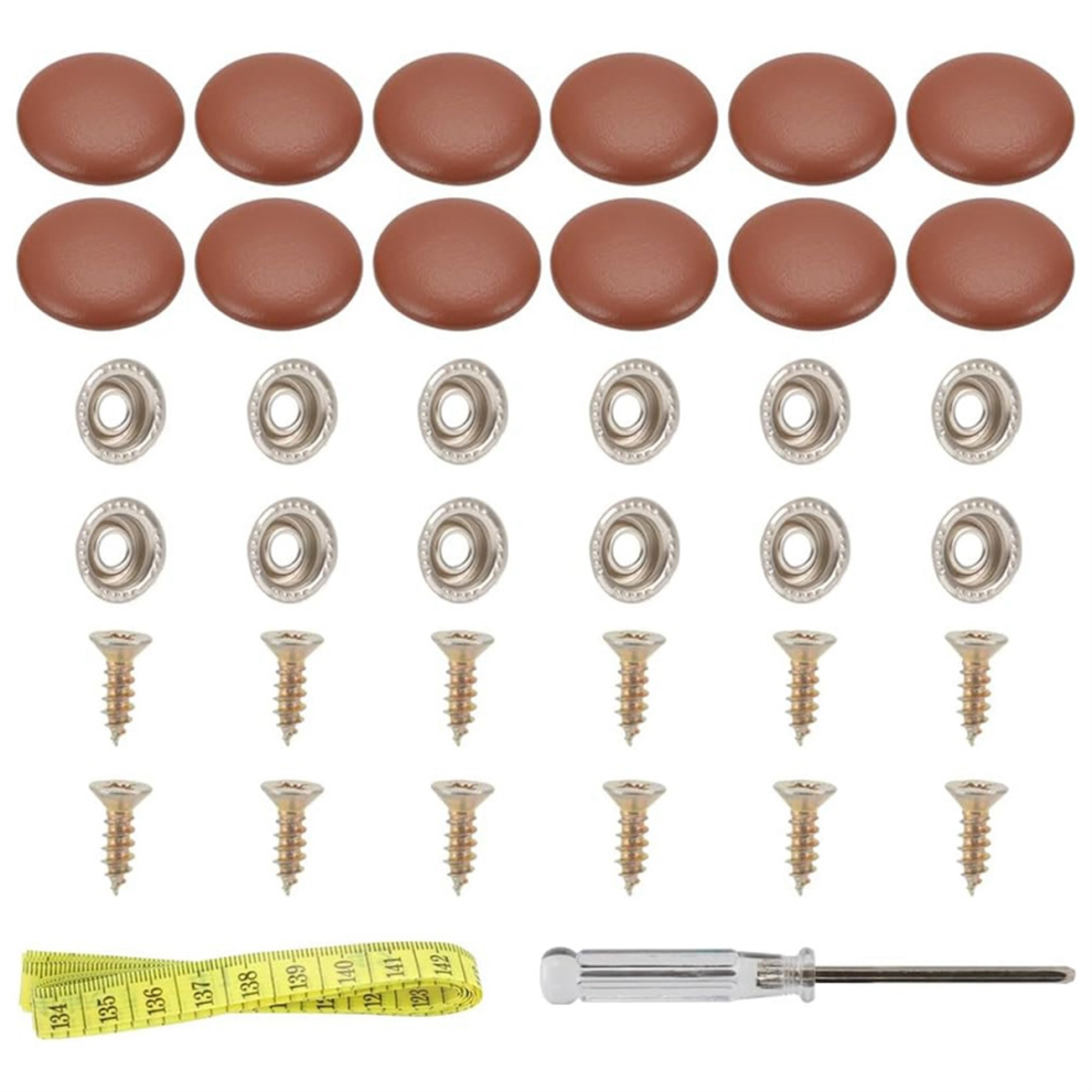 1Set Snap Upholstery Buttons Fit For Tufting Furniture Brown 4711467084477
