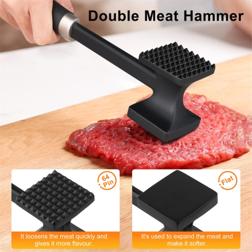 Meat Tenderizer, Dual-Side Meat Mallet, for Tenderizing Steak 2