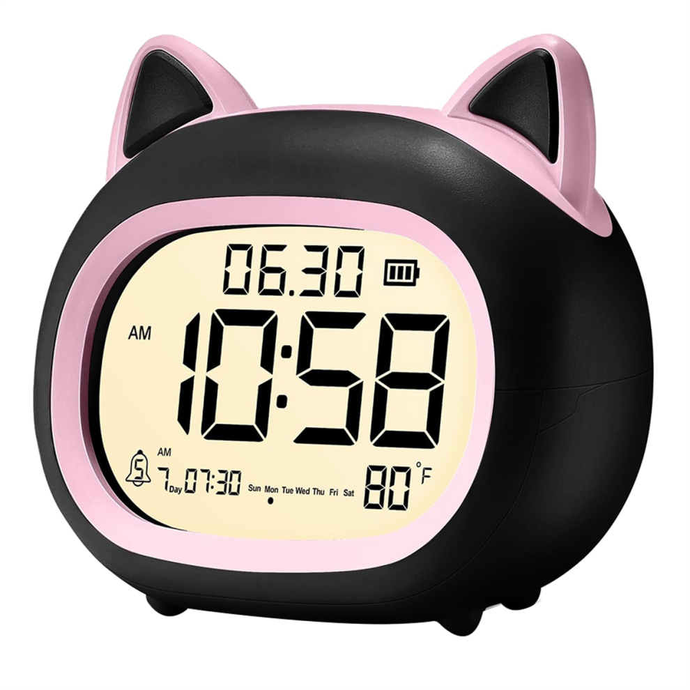 Kids Alarm Clock With Night For Kids,Digital Alarm Clocks Light/Black