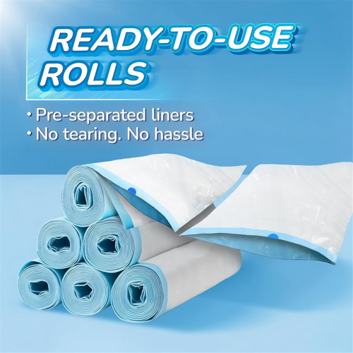 40 Packs Commode Liners with 40 Absorbent Pads 1