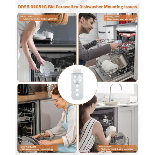 2pc DD98-01051C Dishwasher Installation Bracket Kit for 2