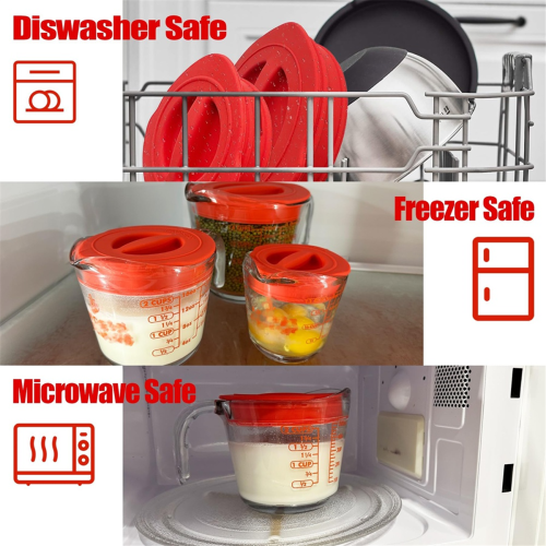 3PCS Silicone Replacement Lids for Acnhor Hocking Glass 1