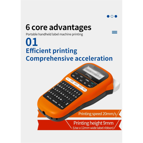 Label Machine PT-E115B Label Printer, Self-Adhesive, Portable 2