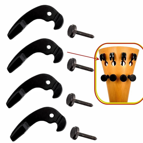 4pcs Cello Fine Tuners 3/4 4/4 Cello Strings Hooks Adjuster Tuners 1