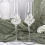Elegant Pearl Crystal Champagne Glasses with Cursive Script Design 3