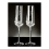 Elegant Pearl Crystal Champagne Glasses with Cursive Script Design 5