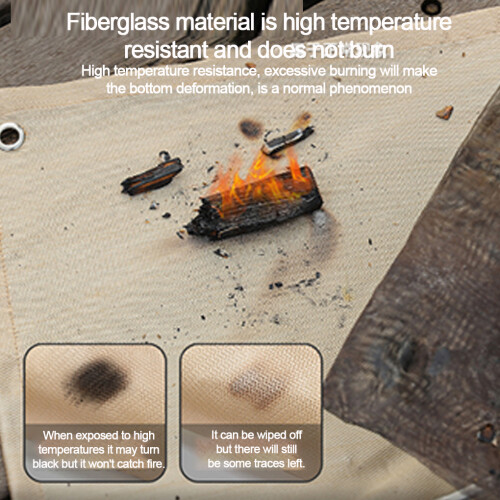 (60x80) Camping Fire Pits Grill Mat | Fireproof Mat For Decking Fire Pits Rig 1
