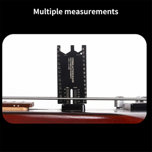 Guitar String Action Measuring Ruler Aluminum Alloy Tool 1