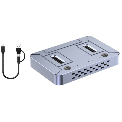 Dual-Bay M.2 NVME NGFF SSD Clone Docking Station 2