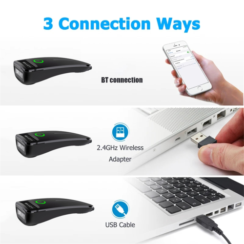 1D 2D QR Barcode Scanner Handheld Portable Code Data MatrixReader 1