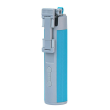 Audio Device Combined with Selfie Stick and Charging Battery Blue
