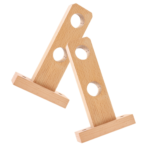2-Pack Natural Wood Curtain Rod Brackets
Sturdy Wall-Mounted Support Hook