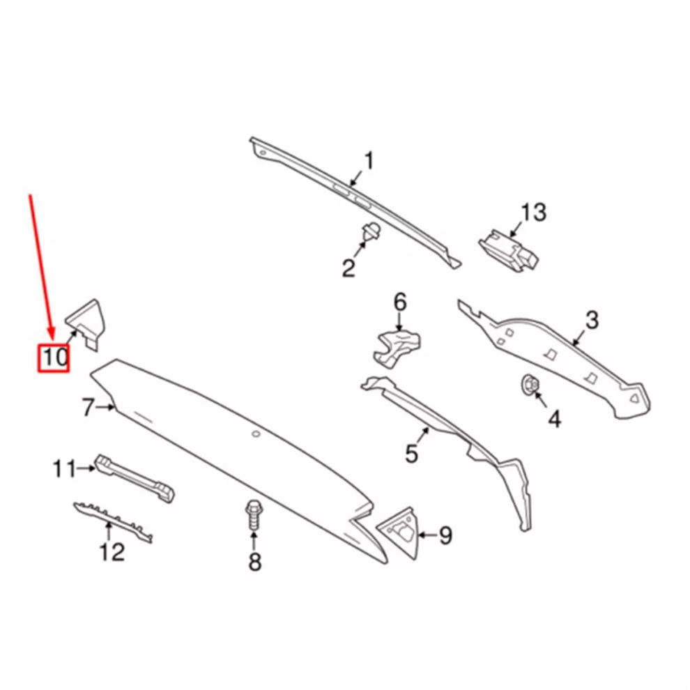 1Pair Rear Liftgate Corner Moulding Trim For 4711467023407