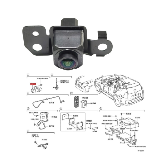 Image Camera Assembly 86790-60460 for GX400 GX460 1