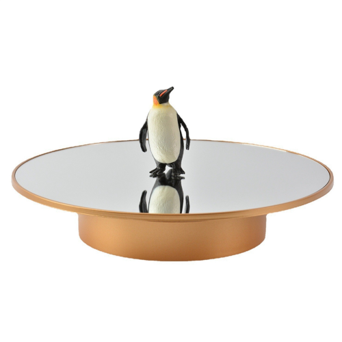 25cm 360 Degree Gold Mirror Panoramic Display Rotating Turntable
