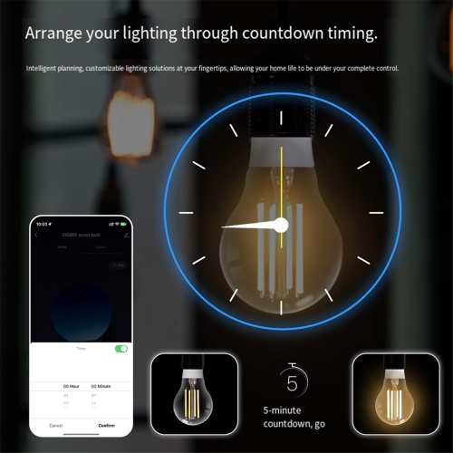 Tuya Zigbee Smart Filament Bulb 7W LED Light E27 Dimmable Lighting 1
