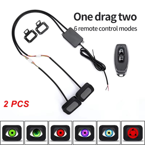 LED Devil Eye Light Dynamic Motorcycle Mirror Eye Light B 2