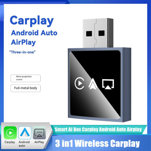3 in1 Wireless Carplay Adapter Smart Carplay Android Auto Airplay 1