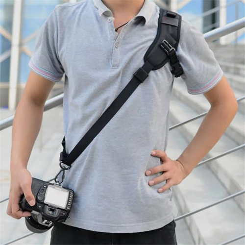 Camera Sling Strap with Safety Tether Adjustable Shoulder Belt 1