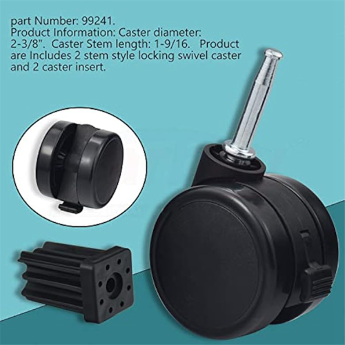 2pc Wheel for Grill Caster with Insert for 2