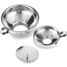 Canning Funnel with Strainer for Wide and Regular Jars for Kitchen