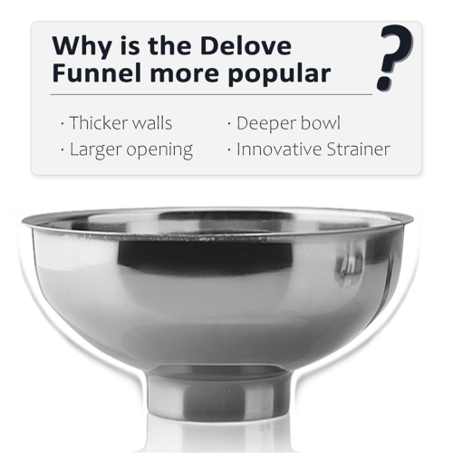 Canning Funnel with Strainer for Wide and Regular Jars for Kitchen 2
