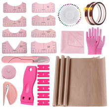 1set Sublimation Shirts Tool Pink Kit 8Packs Shirt Rulers