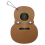 Leather Guitar Pick Holder Brown Designed 1