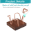 Wood Sticky Note Holder 3x3 Inch Self-Stick Note 5