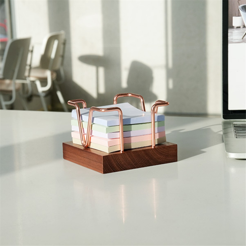 Wood Sticky Note Holder 3x3 Inch Self-Stick Note 1