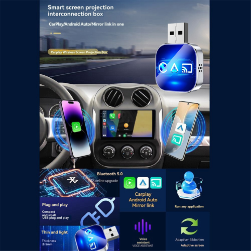 Wireless Carplay Smart AI Box Wired Carplay to Wireless B 2