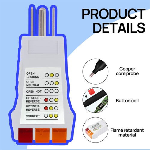 Grounding Tester - Outlet Tester & Conductivity Test Pen 1