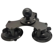 1.5 Inch Ball Head Car Window Twist-Lock Triple Suction Cup Base