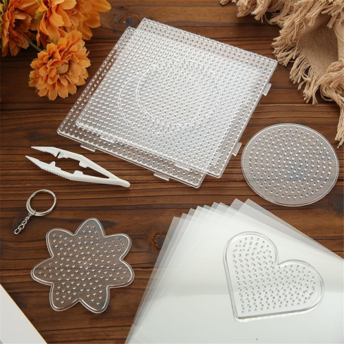 Fuse Beads Pegboards Boards with Tweezers Key Ring 2