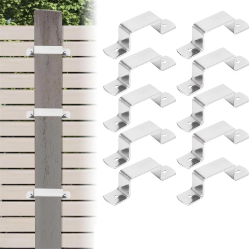 Fence Clips 10 Pieces Fence Support Post Clips Hardware Repair Tool 1