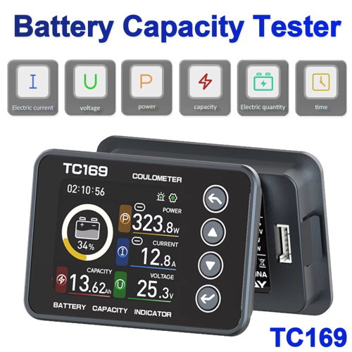 High Precision Coulombmeter DC6-60V Lithium Battery Capacity Tester 1