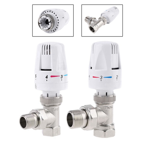 Válvula termostática automática de control de radiador, válvula angular G1/2 pulgada 2