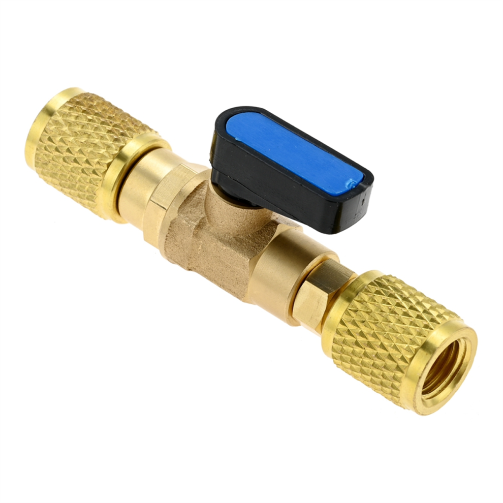 1/4Inch Sae Female Adapter 7/16Inch-20 Unf Brass Shut-Off Valve 4711585128794
