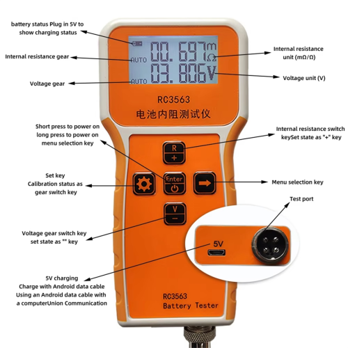 RC3563 18650 Battery Voltage Internal Resistance Tester 2