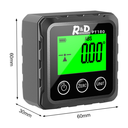 PT180 Laser Digital Protractor with Inclinometer & Level Box 1