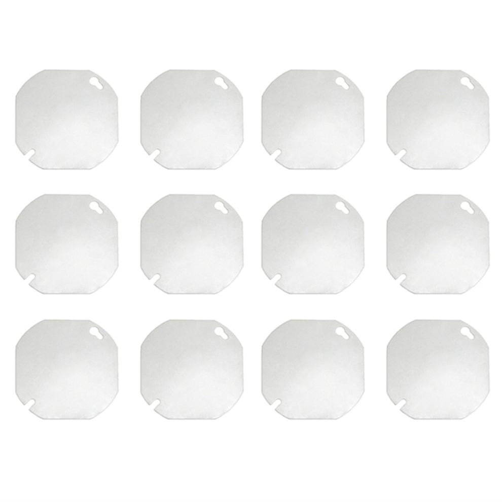 12Pcs Octagon Electrical Box Cover,Metal Junction Box Covers, 4711585131572